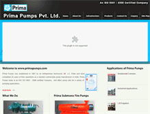 Tablet Screenshot of primapumps.com